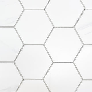 Vareprøve: Stein Hexagon marmor selvklebende veggfliser