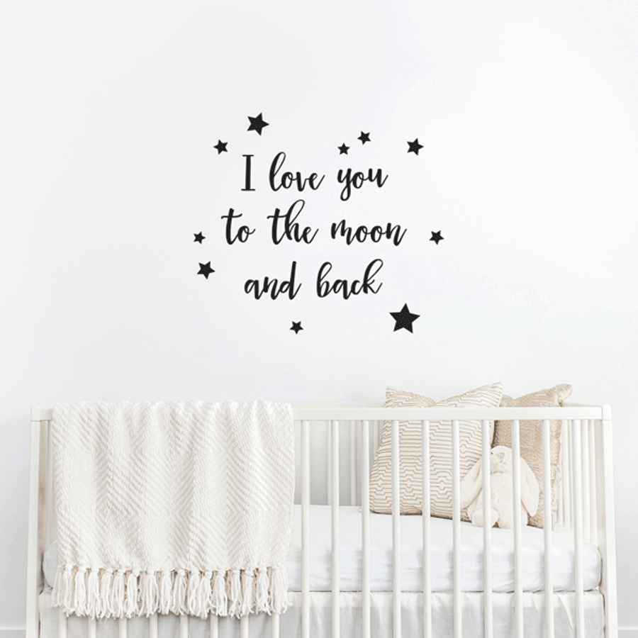I love you to the moon and back wallsticker