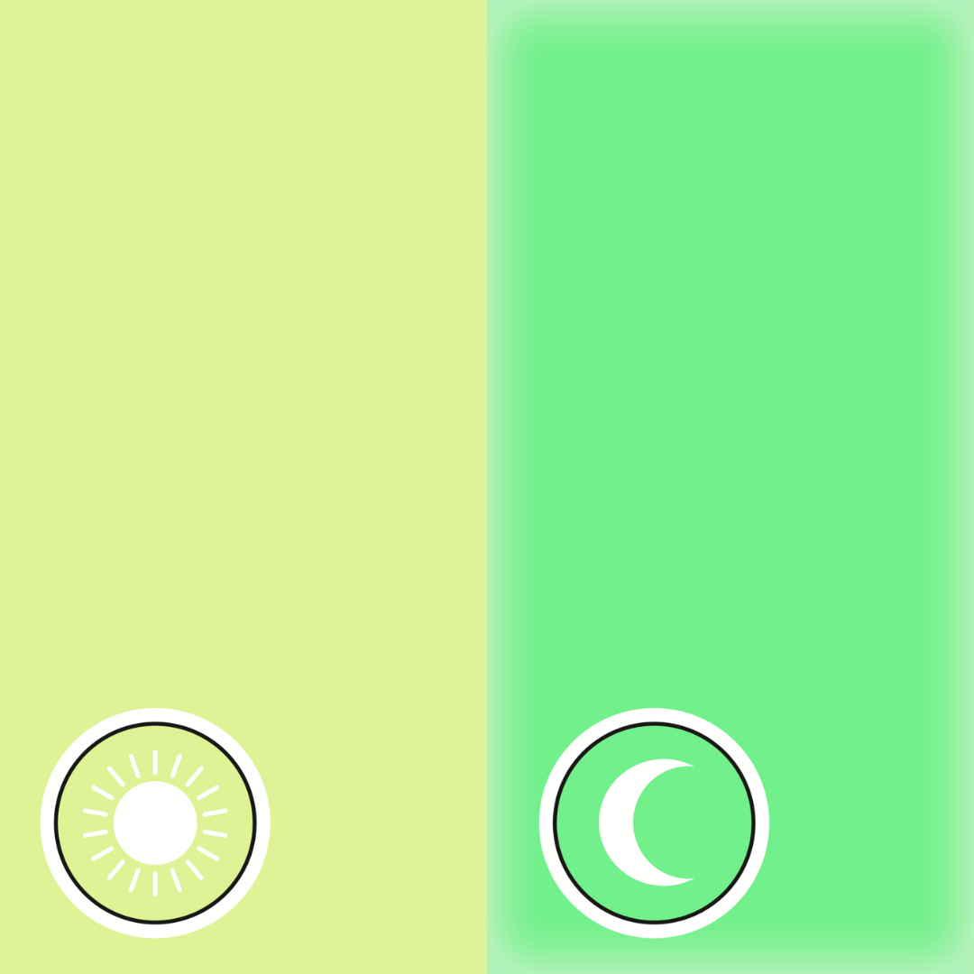 Glow in the dark gul/grønn kontaktplast